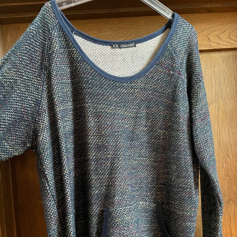 Maurices Multi-colored Sweatshirt that feels like a sweater